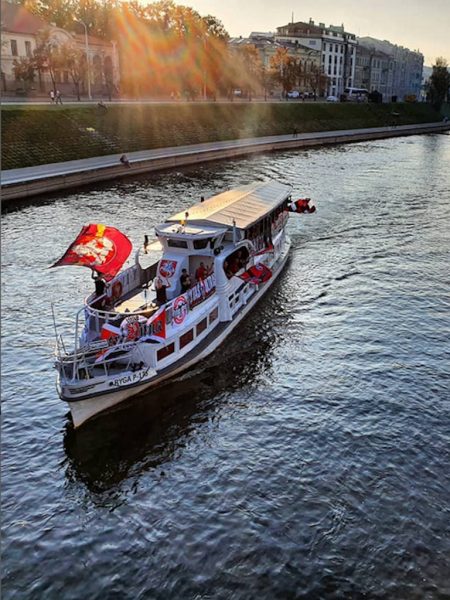 boat, river, vilnius